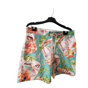 Tropical Print Men's Swim Shorts